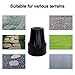 4Pcs Cane Tips 3/4 Inch Heavy Duty Rubber Cane Tips, Anti Slip Replacement Rubber Tips for Canes, Walking Sticks, Hiking Stick, Seniors Crutches, Black