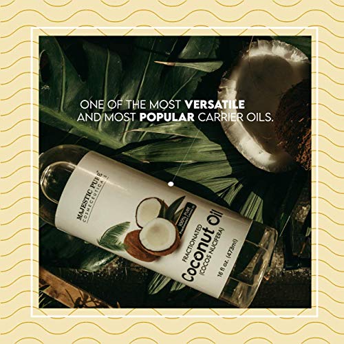 Majestic Pure Lavender Massage Oil 8 Fl Oz, And Fractionated Coconut Oil 16 Fl Oz Bundle #TOP1