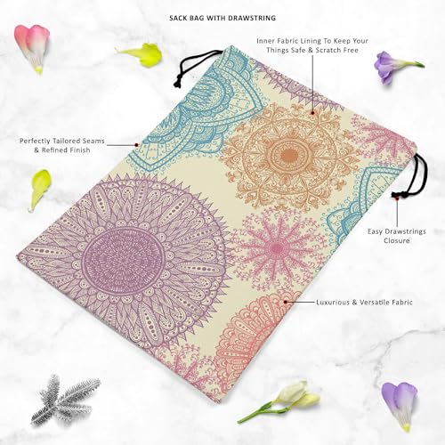 Image of ArtzFolio Elegant Flowers | Reusable Sack Bag | Bag for Gym, Storage, Vegetable & Travel
