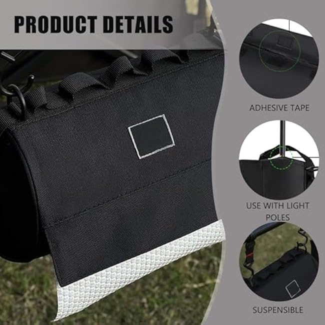 Car Paper Towel Holder, Camping Paper Towel Holder, 10x5.5 Inch Oxford Cloth Outdoor with Hook, Portable Dishcloth Portable Bag for Kitchen, Outdoor