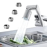 [Amplia Gama De] Aplicaciones: Se Puede Utilizar En El Grifo De Fregadero De La Cocina, En El Grifo De Lavabo Del Baño. Es Conveniente Para Que Los Niños Se Laven Las Manos Y Para Que Los Adultos Se Laven La Cara, Permitiendo Una Limpieza Sin Ángulos Muertos.