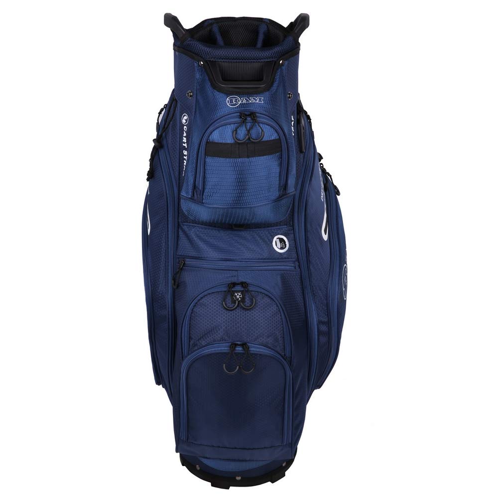 Ram Golf FX Deluxe Golf Trolley Bag with 14 Way Dividers (Navy) โ image 1