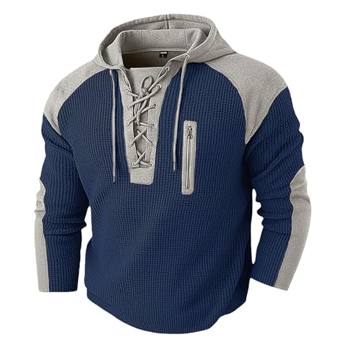 Sudadera sin mangas hombre con capucha azul marino talla XXXL para running diario