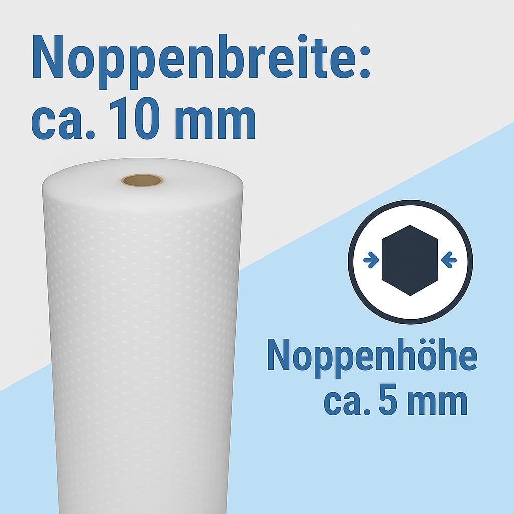 All4All Luftpolsterfolie 150 cm Noppenfolie 1 Rolle Packungfolie Verpackungsfolie Luftpolster Verpackungen Folien Zum Verpacken Umzugfolie Luftpolsterfolie Plastikfolie Umzugsfolie Verpackungsmaterial