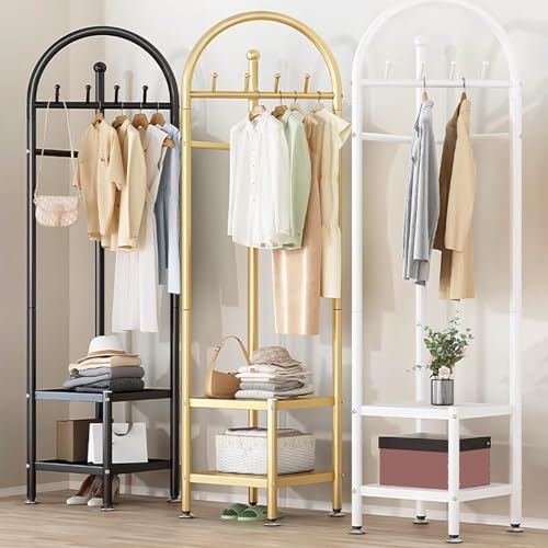 Porte-manteau d'angle peu encombrant doté d'un grand rangement pour vêtements - 8