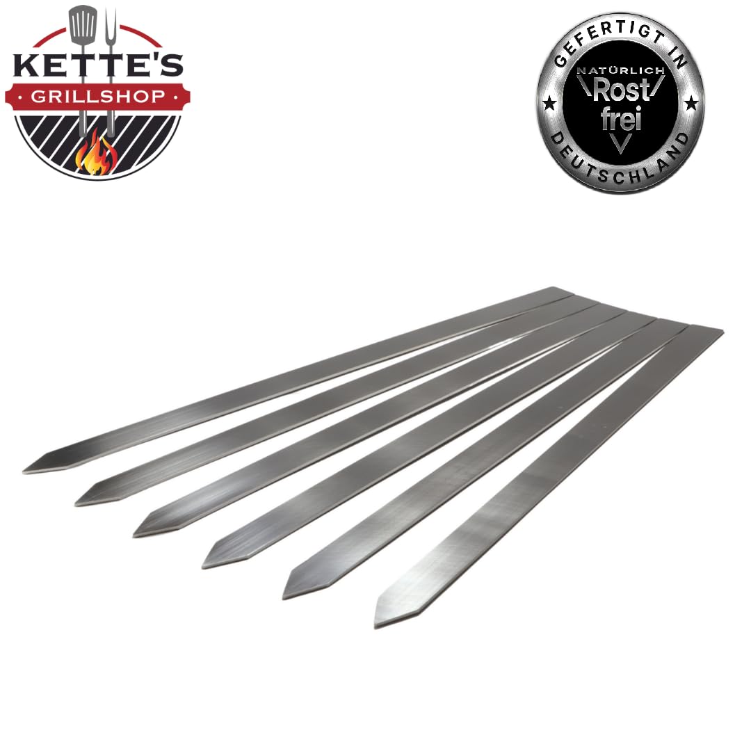 Edelstahl Adana Grillspieße/Schaschlikspieße/Fleischspieße extra breit 24mm und 450mm lang (20)