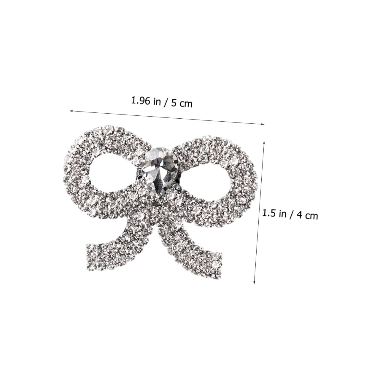 LIFKOME Fibbia Per Scarpe Con Fiocco Fermagli Per Scarpe Strass Fermaglio Per Scarpe Con Fiocco Abbellimenti Applicati Accessori Per Tacchi a Fiocco Silver Cristallo