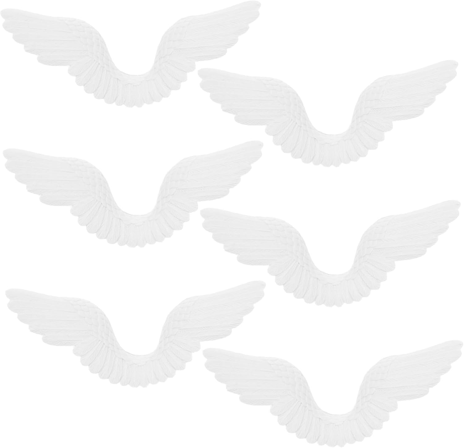 DIY Craft Angel Wings Xmas Plastic Accessories 6pcs White