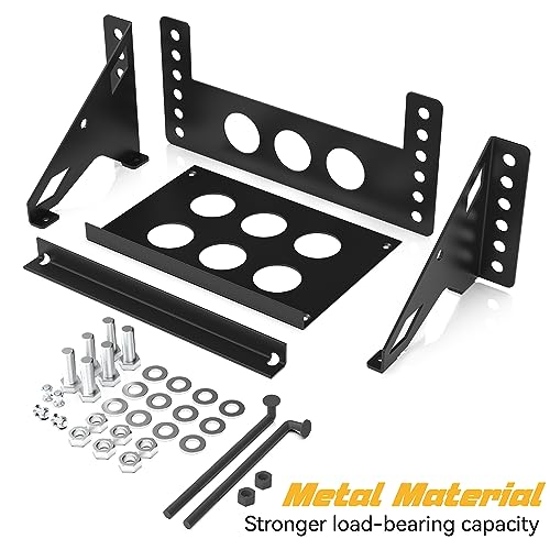 image for Generic Metal Steel Battery Mounting Box Tray Bracket DIY,Easy Bolt-In