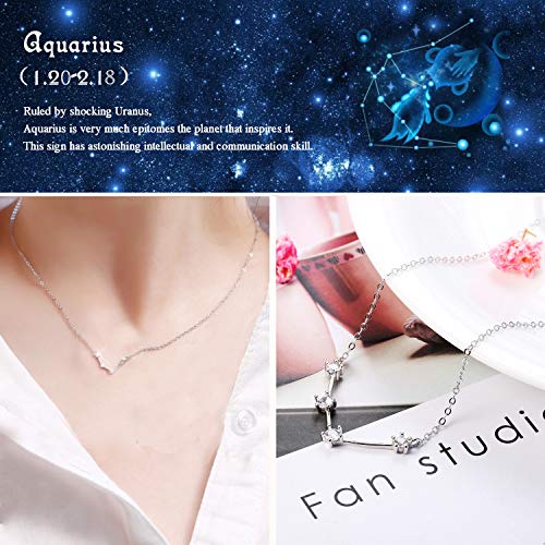 Collar de plata 925 con constelaciones y circonitas