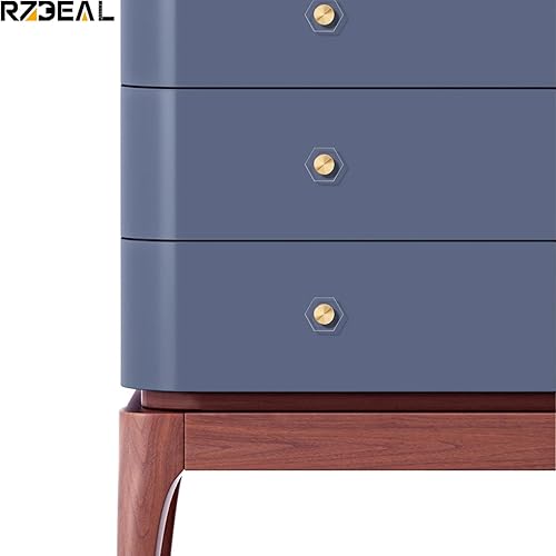 Miniatura 3 de RZDEAL 4 pomos de cristal de cristal para gabinetes, pomos de latón para cajones, tiradores de tocador, herrajes dorados para cajones de cocina