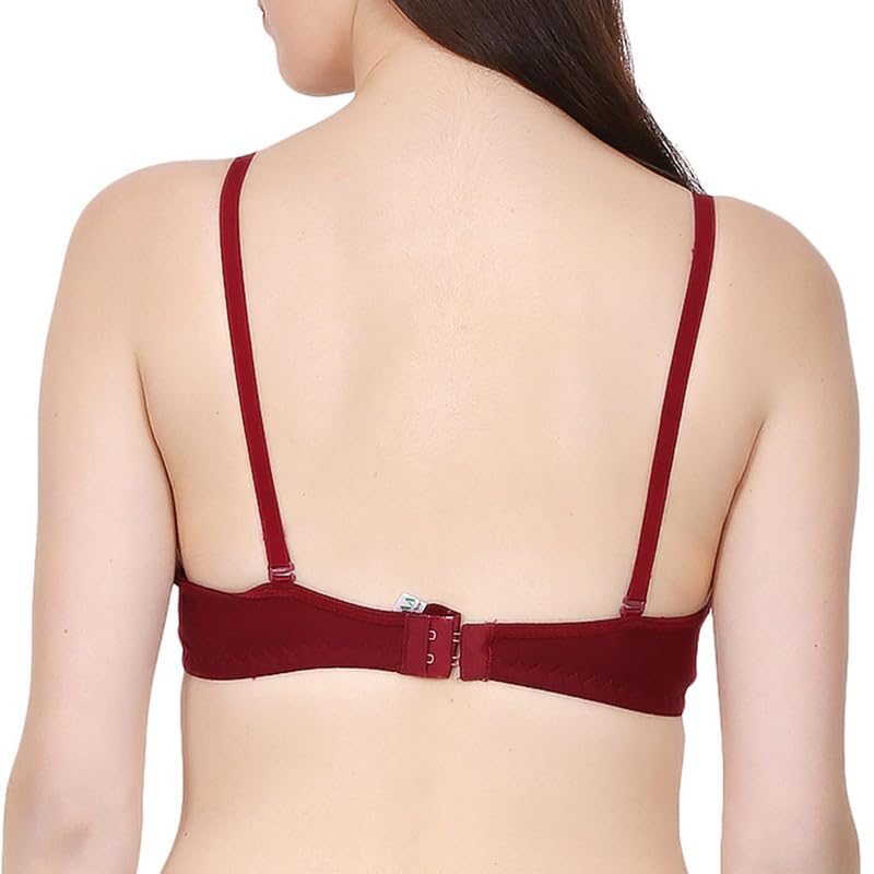 Image of Women's Spandex Cotton Padded Lingerie Bra Panty Set Full Coverage S to 3XL