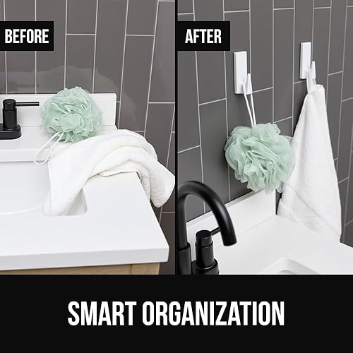 Miniatura 9 de GORILLA GRIP Ganchos reutilizables resistentes para colgar en la pared, fácil de instalar, gancho extraíble, sin daños en las uñas, uso