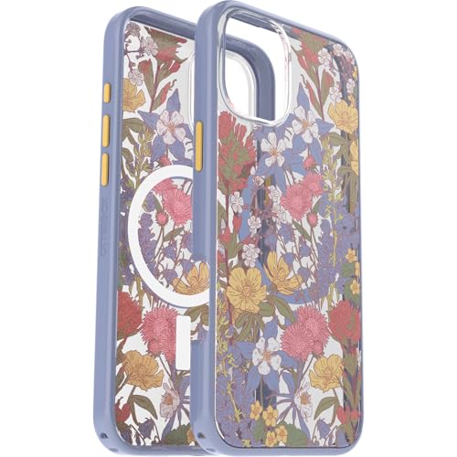 Image of OtterBox iPhone 16 Plus Symmetry Series Clear Case - Floral Purple - Ultra-Thin, Sleek iPhone Case, Floral iPhone Case