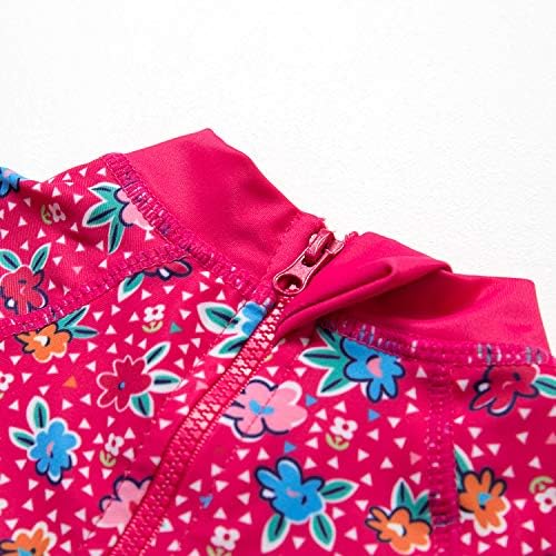 Child Ladies Sunsuits UPF 50+ One Piece S/S Swimsuits with Solar Hat 5 51e5br 4FeL. AC