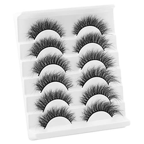 Kousei False Eyelashes Wispy Cat Eye Fake Eyelashes Faux Mink Lashes Pack Natural Eyelashes Soft Lightweight Reusable Handmade Lashes 6 Pairs Multipack #TOP14