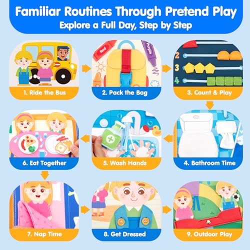 Image of hahaland Busy Book Preschool Learning Activities - First Day of School Gifts Activity Books for Toddlers 1-4, Montessori Toys 2 Year Old Boy Girl Birthday Gift Preschool Must Haves Busy Board Ages 2-4