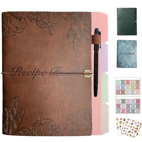 Suaetiai Blank Recipe Books to Write in Your Own Recipes,