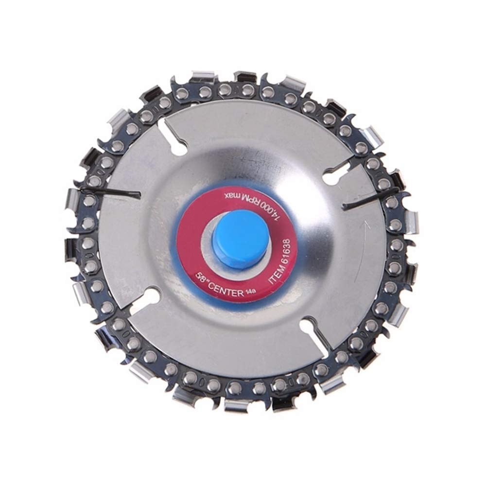 Wolfride Circular Chain Saw Blade 4 Inch Wood Carving Disc 22 Tooth 5/8 Inch Arbor Chainsaw