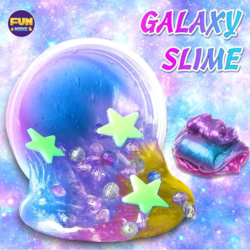 Fun Kidz 980D7062 Toy Galaxy Slime Kit For Boys Girls 10-12, Funkidz Ultimate Metallic Slime Making Kit thumb #5