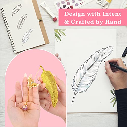 Womens Gifts For Christmas Stocking Stuffers: Metal Feather Bookmark Vintage Gifts For Women Teacher Mom Wife Ladies Gift Ideas Xmas Birthday Presents Secret Santa Gifts For Women Who Have Everything #TOP3