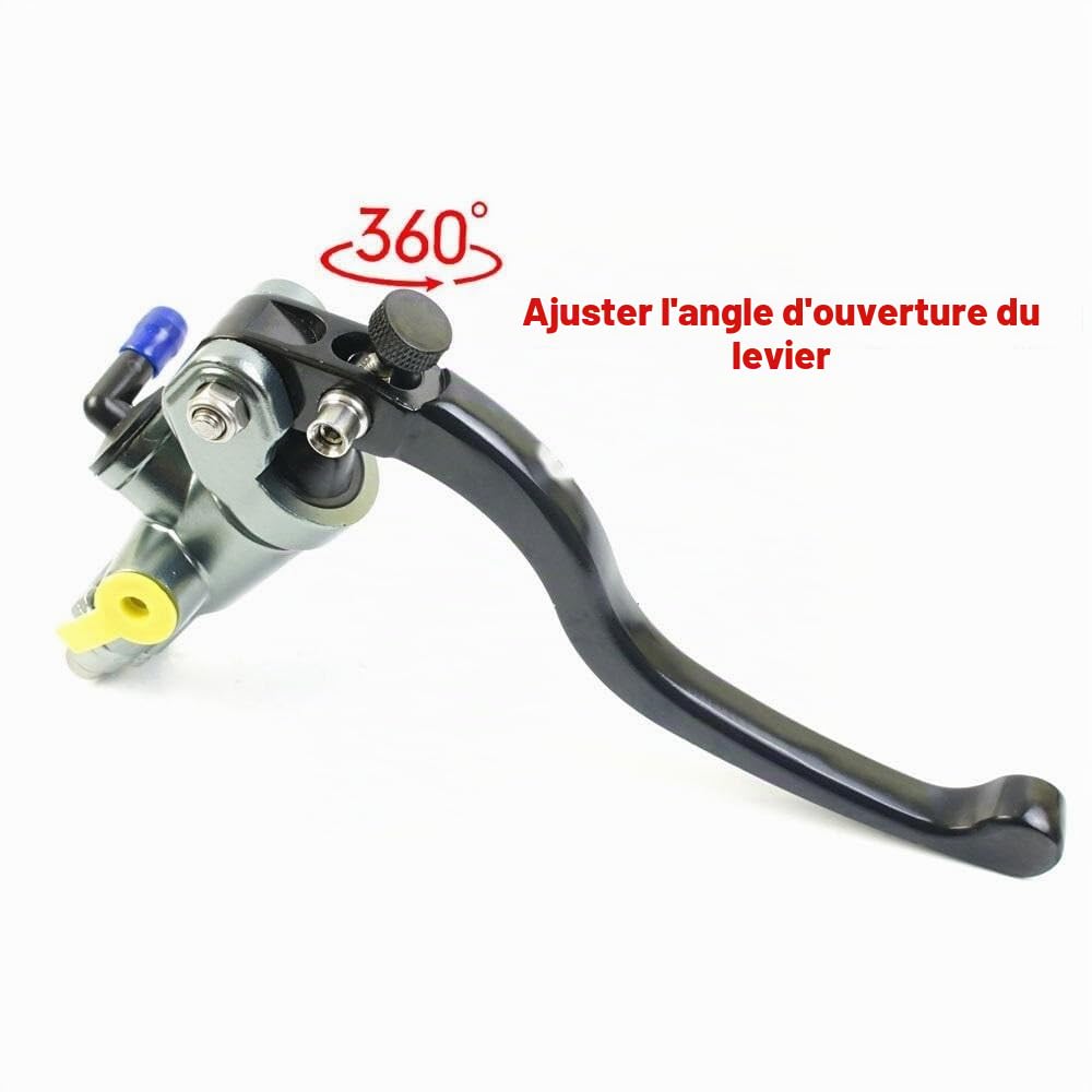 Leviers de frein Maître-cylindre de frein et d'embrayage radial universel pour moto, leviers commande, piston 17,5 mm(One Pair Grey)