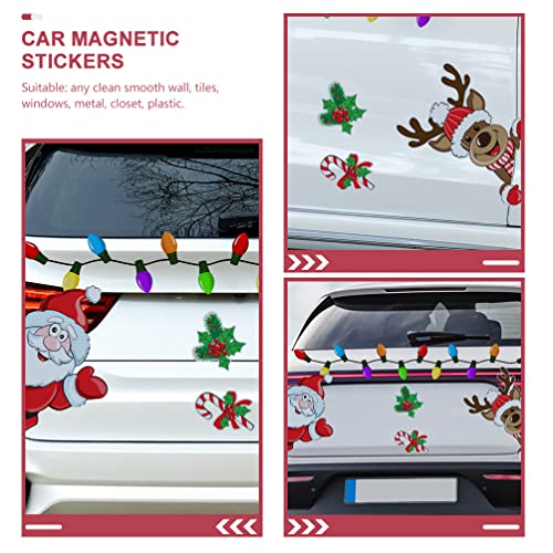Pegatinas navideñas para coches e imanes reflectantes para la nevera 6