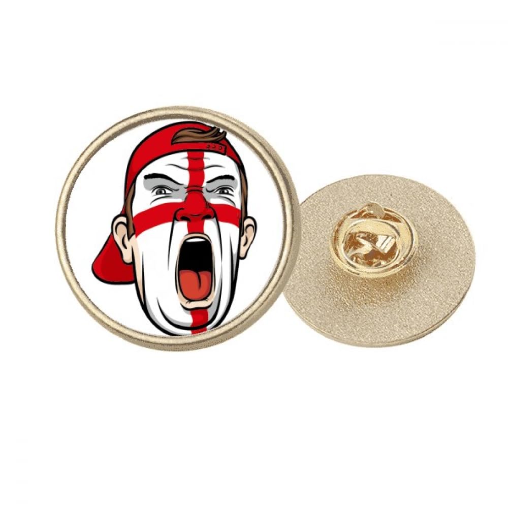 Broche drapeau Angleterre en métal doré taille M pour maquillage