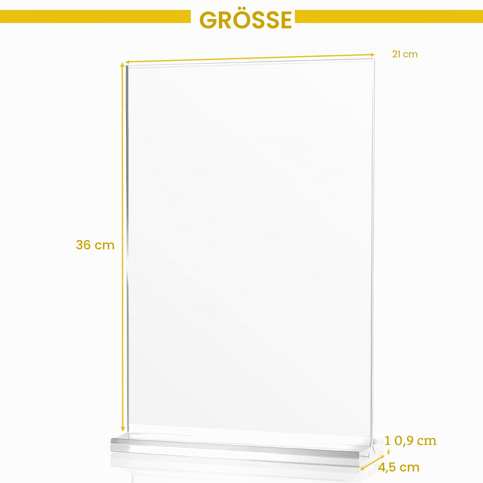 lalago 6 stück Tischaufsteller A5, Acryl Menükartenhalter Postkartenständer, Speisekarte Aufsteller A5 Werbeaufsteller für Restaurant, Cafe,Laden, Hotel