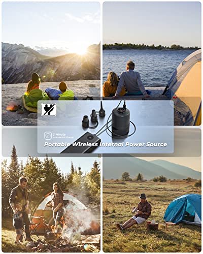 Valwix Twin Size Camping Air Mattress Free Charging With Usb Rechargeable Built In Pump, Inflatable Blow Up Bed W/ Portable Pump, Air Bed W/ Travel Bag For Tent Camping & Home, 400Lbs Capacity #TOP7