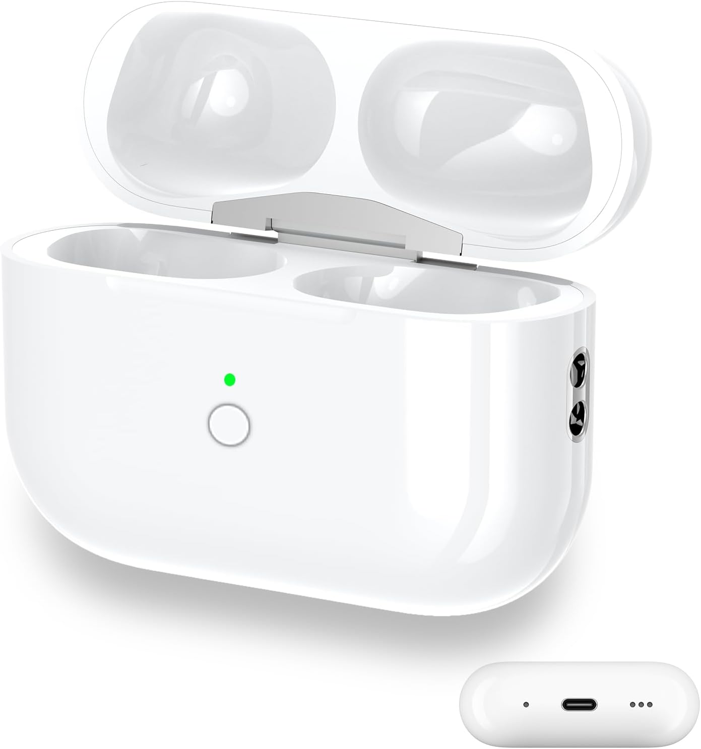 Replacement Charging Case for AirPods Pro 2nd & 1st Generation, USB-C Wireless Charging Case Compatible with AirPods Pro, Fast Charging, Bluetooth Sync Pairing Button, No Earbuds