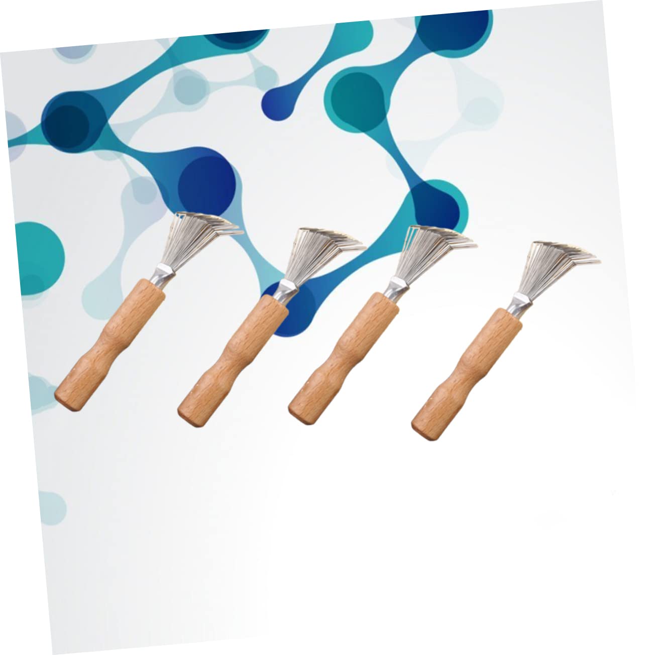 Healvian 12stücke Holzgriff Haarschneider-krallenreiniger Effektives Reinigungstool Für Haarbürsten Ergonomisches Design Für Heim Und Salongebrauch Robust Und Langlebig Einfache