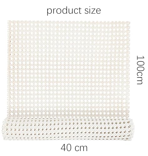 Cane Webbing Rattan Roll, Gewebtes Offenes Rattan, Rattan Geflecht, Möbel Wiener Geflecht, für Caning Projekte, Heimdekoration,40 x 100cm,Weiß