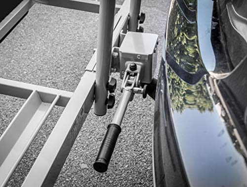 EUFAB 11402 Schnellverschluss für Fahrradträger, abschließbar, zum Nachrüsten, kompatiblemit carlo, Schwarz, Silber