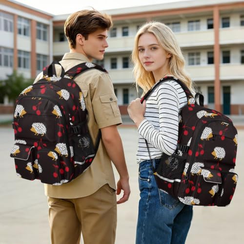 Mochila de viaje grande con base reforzada Cherry Black de alta carga 7
