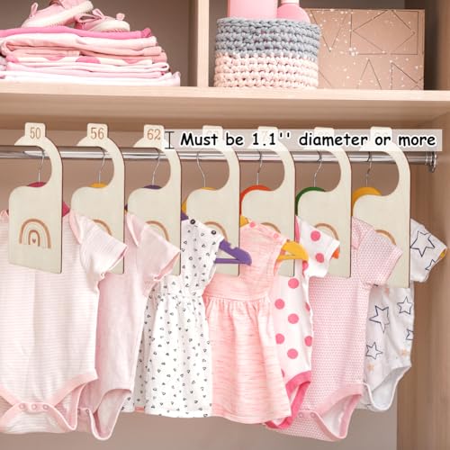 HAGOT 10 Stück Größentrenner für Babys aus Holz, Baby Größentrenner, Babykleidung Kleiderschrank Teiler, Schrankteiler für Babykleidung… – Ansicht 6