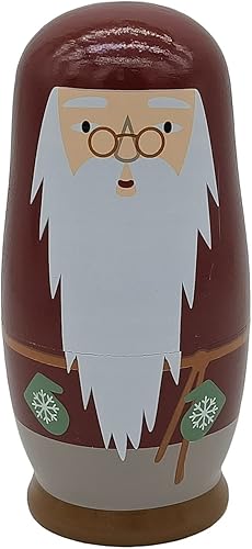 Miniatura 23 de Konrisa 5 muñecas anidables de Papá Noel, muñeco de nieve, Matryoshka, muñecos de anidación para niños y adultos, figuras hechas a mano de madera