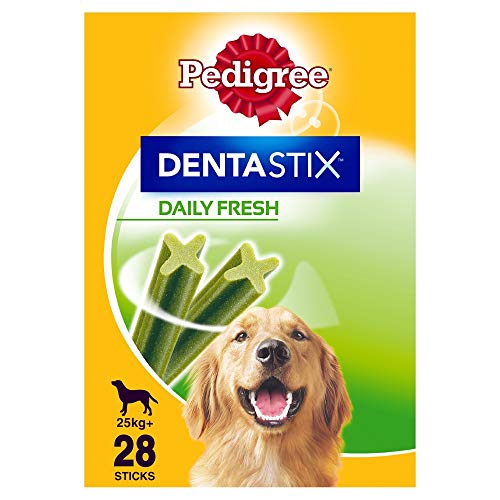 Pedigree przekąski dla psa, dentastix Fresh, do codziennej pielęgnacji zębów dla dużych psów > 25 kg, 28 patyczków