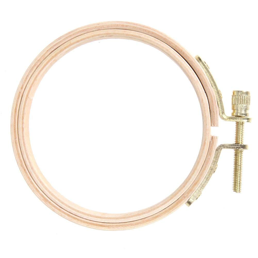 Vonluxeshop Embroidery Hoops Wooden Circle Cross Stitch Hoop Ring For Art Craft Handy Sewing, 5 Sizes (10.5Cm)