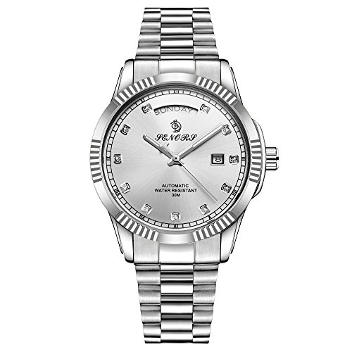 Montre homme montre marque de luxe en acier inoxydable calendrier analogique