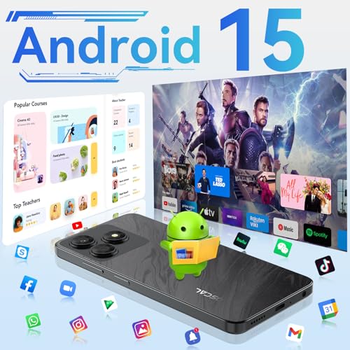 Oscal 2025 Smartphone Android 15, 12GB +128GB/2TB Telefono Cellulare, 6.52" Hd+ 90Hz, 5000Mah Smartphone Offerta, 13MP+5MP, Octa Core, 4G Dual Sim/Gps/Fingerprint/Otg/3.5Mm Jack - 3