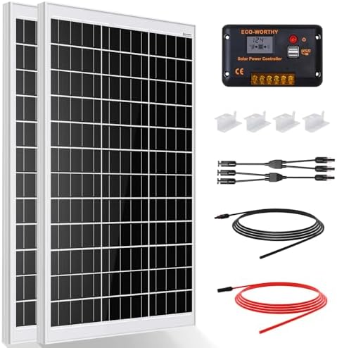 ECO-WORTHY 240W Mono Solar Panel Kit 12V Off-Grid for Caravan Campervan