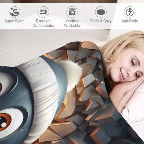 Plaid couverture flannel pingouin très doux pour des nuits douillettes - 4