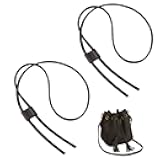 SUPERFINDINGS 2Pcs PU Leather Bag Drawstring Strap 48.8inch Coconut Brown Detachable Bucket Bag Strap Replacement DIY Crochet Bag Bunches Pocket Drawstring for Tote Bag Purse Making