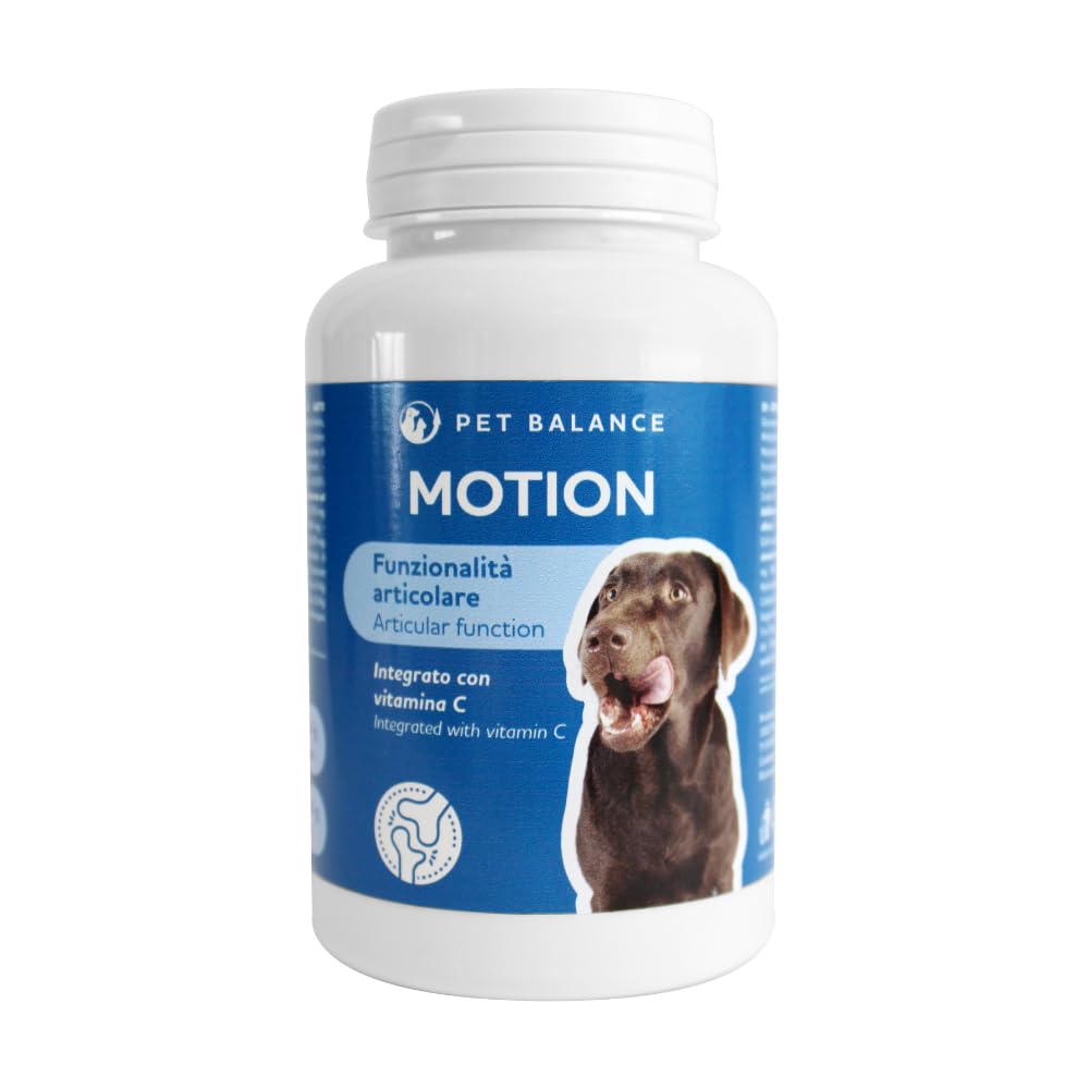 Pet Balance by Tecnozoo - Motion - Mangime Complementare per la Funzionalità Articolare - con Glucosamina solfato e Condroitin solfato (20%), Vit. E e C Fonte di MSM e DHA, 180 g 120 Compresse