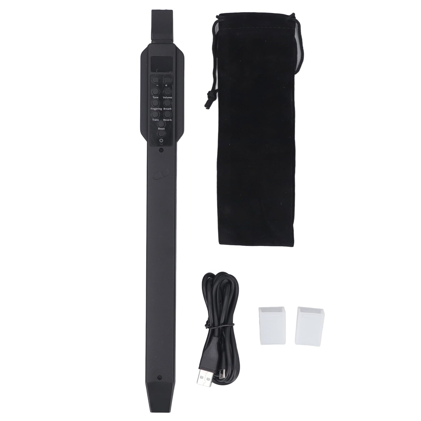 Jeffergarden Sassofono Digitale, Strumento a Fiato Elettronico ABS con Connessione MIDI a 10 Toni e 3 Livelli di sensibilità Al Soffio per Musicisti Professionisti e Principianti