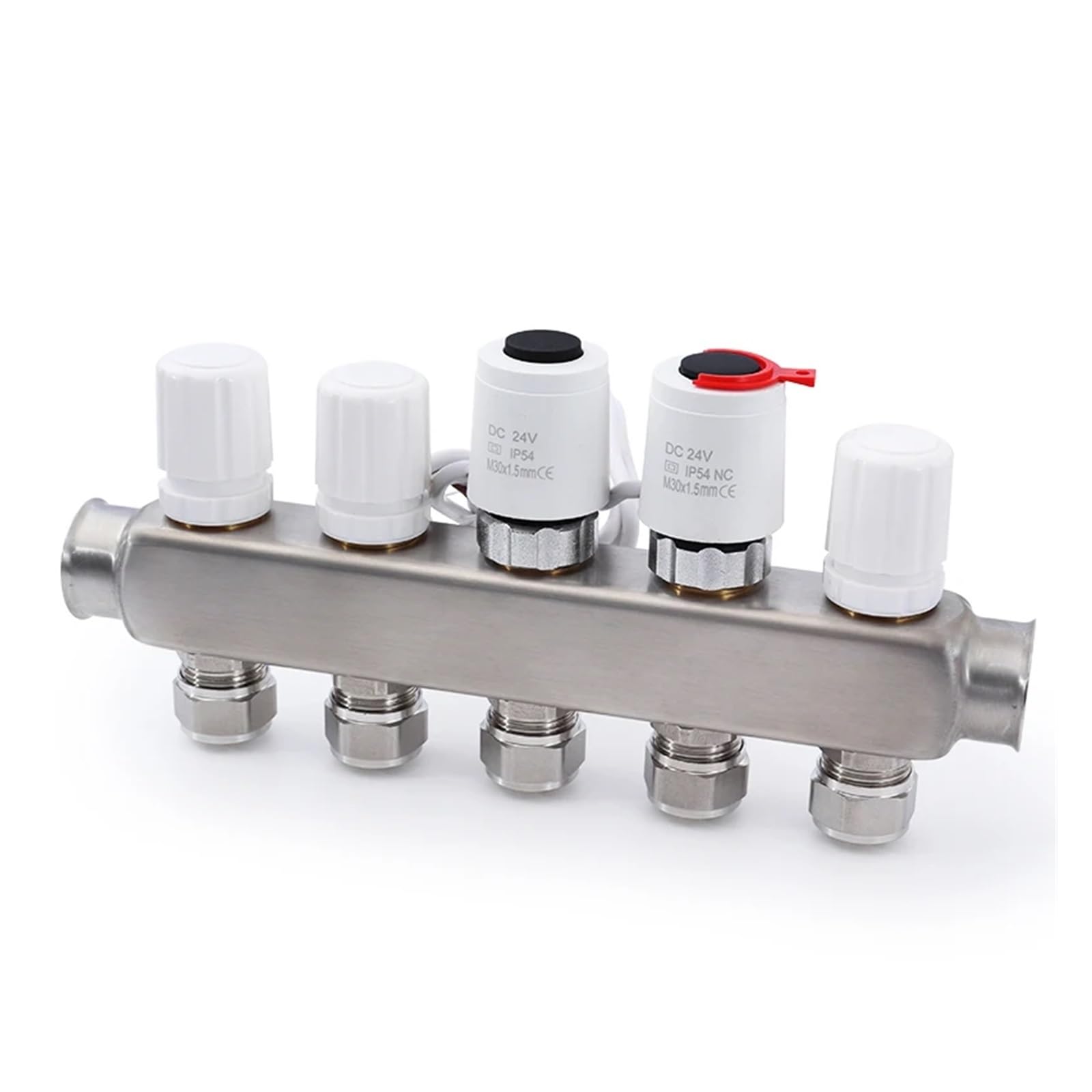 1/5/10 sztuk 24 V normalnie otwarty NO M30 * 1,5 mm elektryczny siłownik termiczny do ogrzewania podłogowego TRV Radiato(10 Pieces 24V NO)