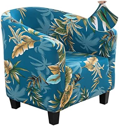 Jaotto Tub Chair Covers 2 Piece,Stretch Tub Chair Covers for Armchairs Removable Washable Universal Partterned Club Chair Slipcover Furniture Protector for Armchair Living Room Reception,Grey Geometry