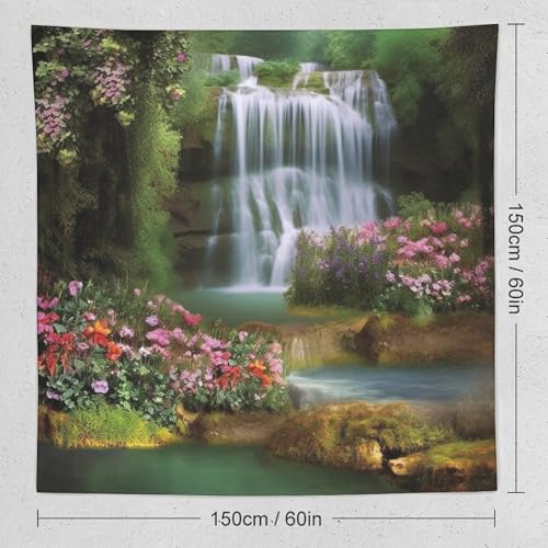 Couverture murale amusante cascade et fleurs pour une ambiance joyeuse - 2
