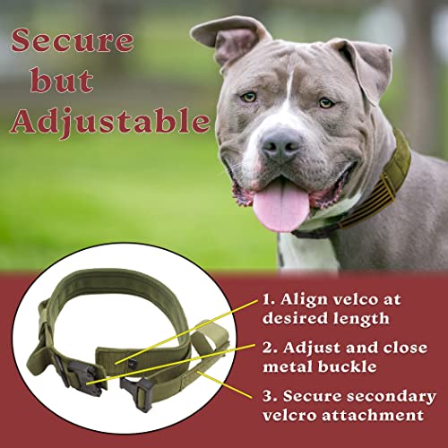 Ridge Ramblers Green Training Dog Collar With Handle And Metal Buckle. From Our Training Series; Great K9 Training, Service Or Military Tactical Dog Collar With Handle. Medium, Large, Extra Large #TOP3